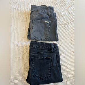 White House Black Market Skinny Jeans in Charcoal Gray and Black